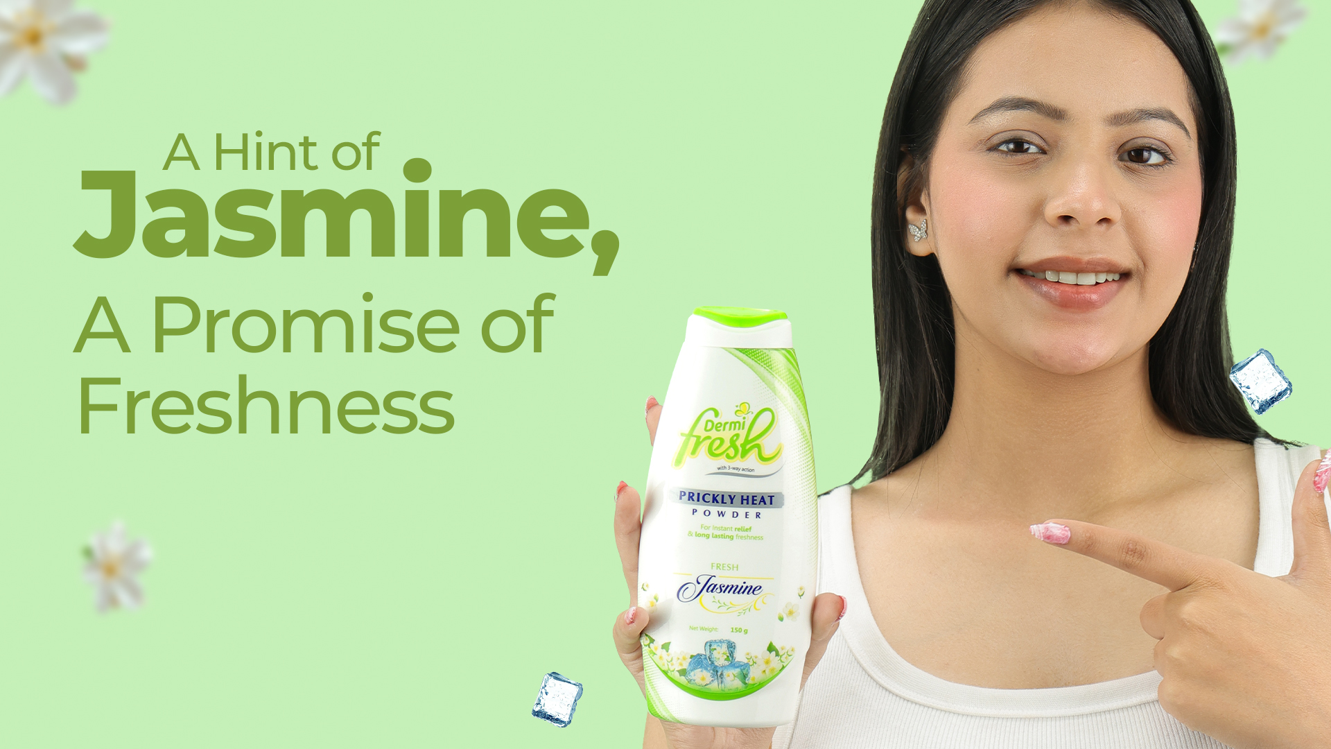 Dermi fresh prickly heat jasmine powder