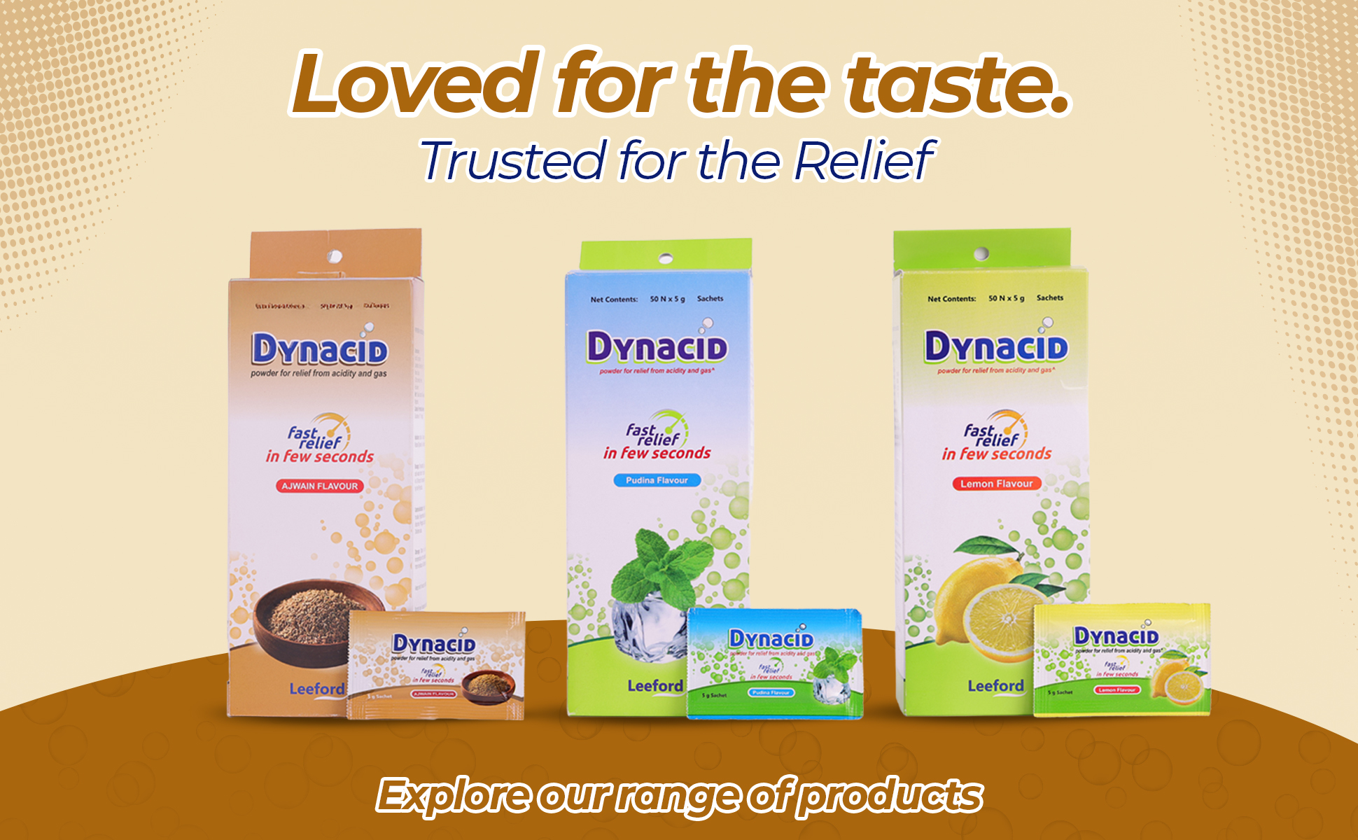 Explore our Dynacid ajwain sachet range of products