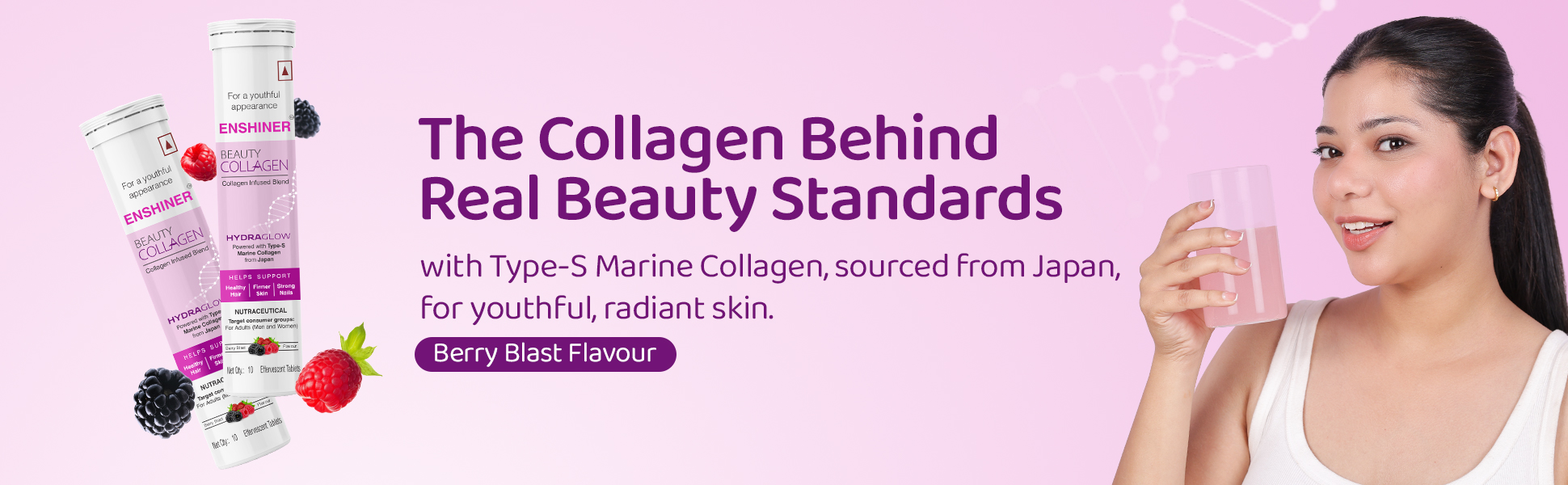 Enshiner marine collagen effervescent tablets sourced from japan