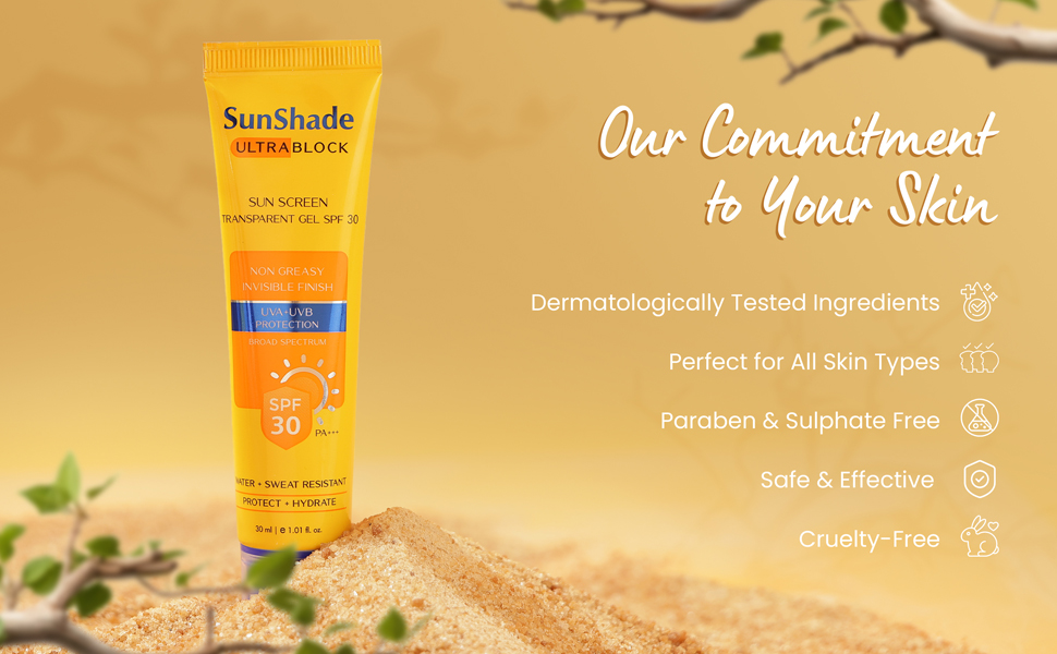 sunshade ultra block sunscreen gel is perfect for all skin types and safe