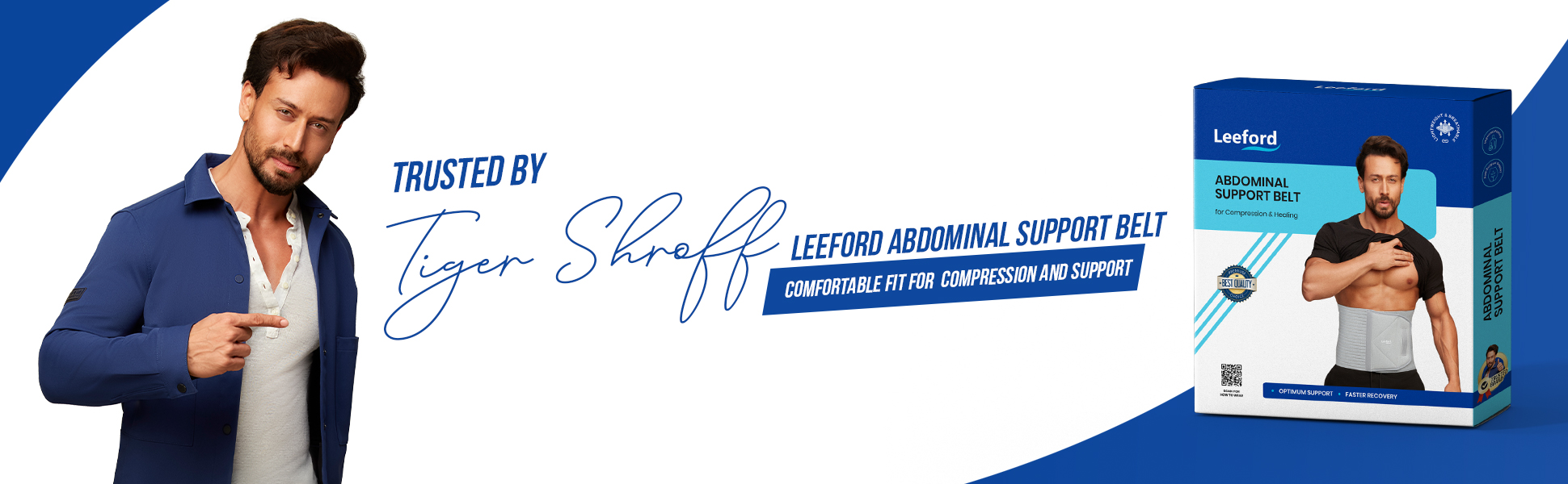 Leeford abdominal belt is trusted by tiger shroff