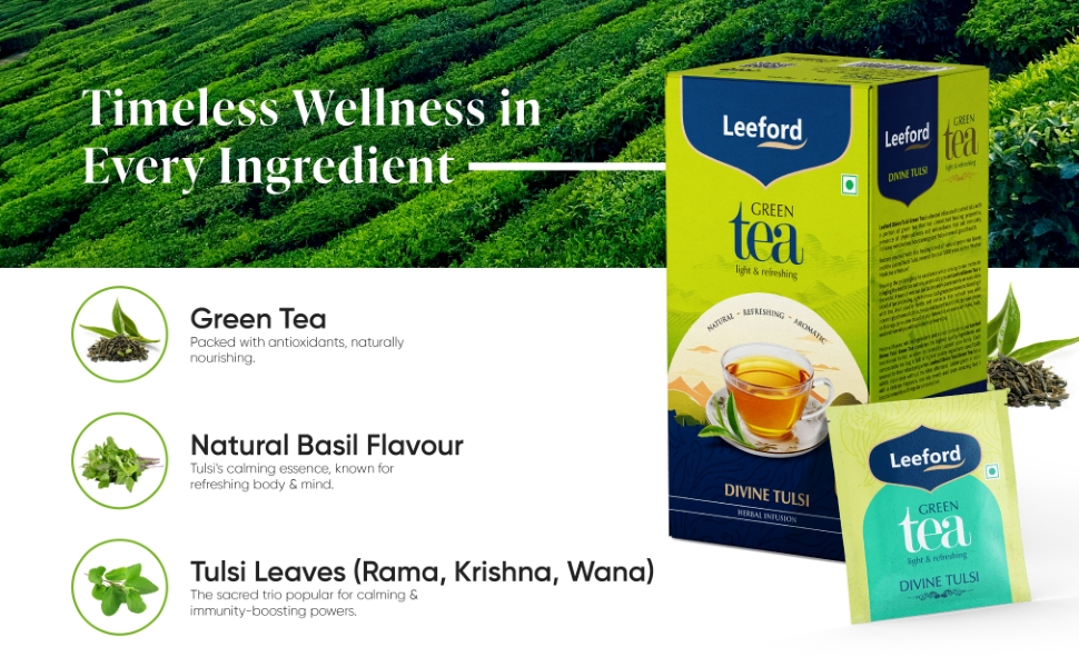 Leeford Divine Tulsi Green Tea key ingredients