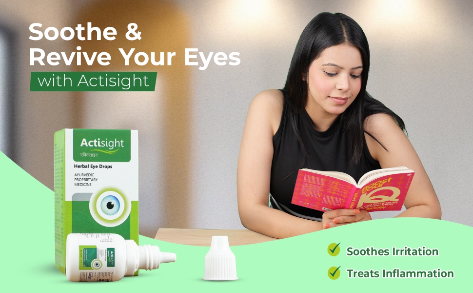 Actisight Herbal Eye Drops soothes irritation