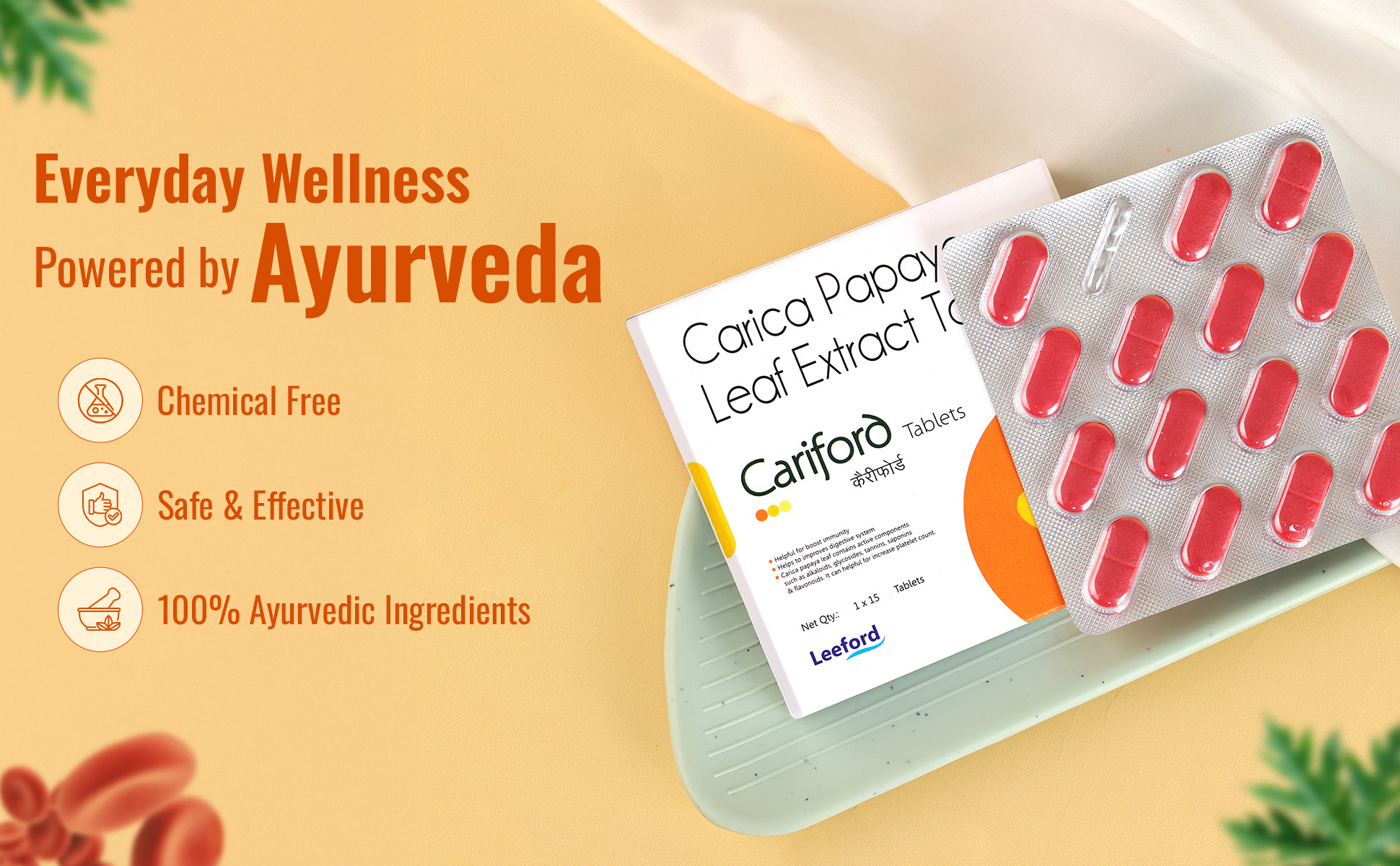 Cariford platelet booster tablets chemicals free safe and effective