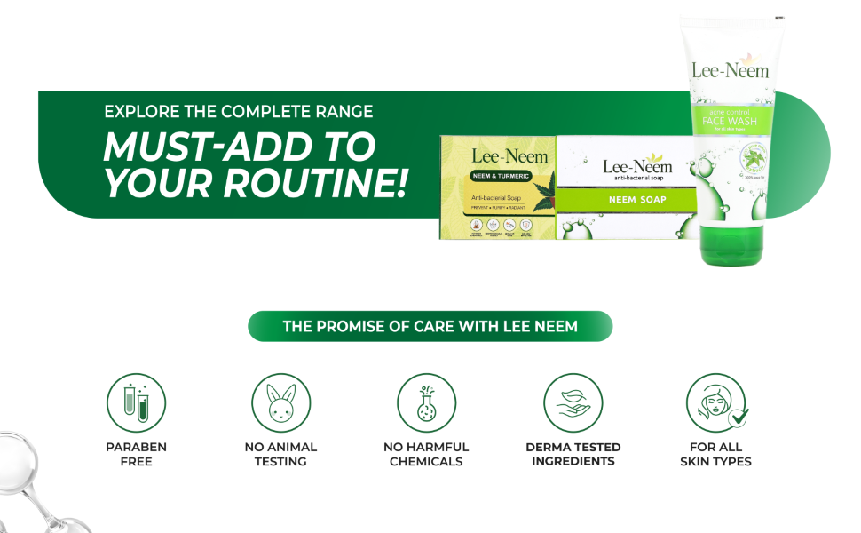 Lee‑Neem antibacterial soap with turmeric no harmful chemicals derma tested