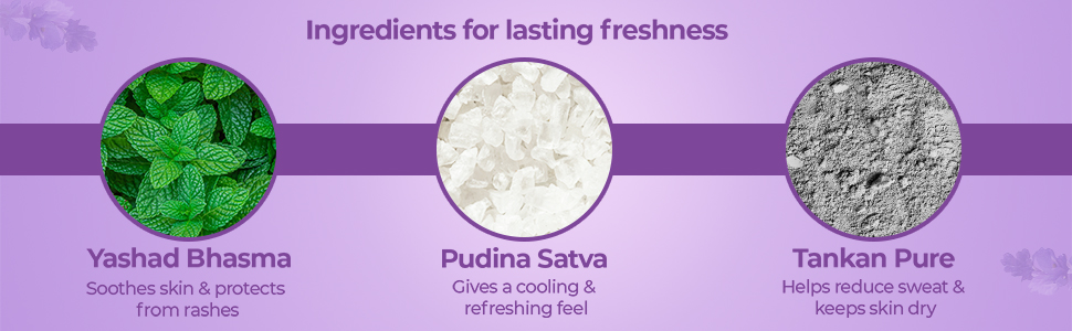 Dermi Fresh prickly heat lavander powder with natural ingredients