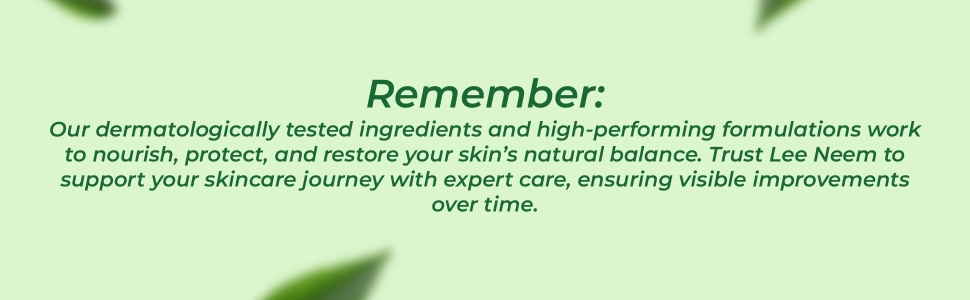 Lee Neem Capsules important note