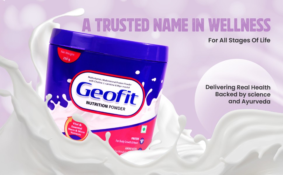 Geofit Vanilla Flavoured Mom Protein Powder real health