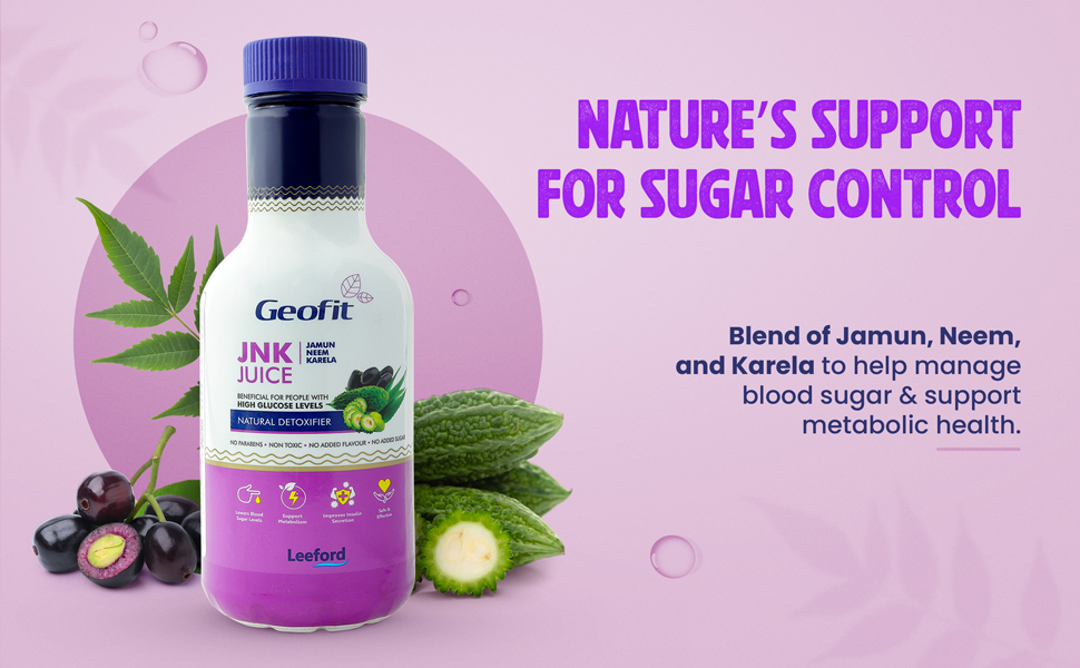 Geofit Jamun Neem Karela Juice for sugar control