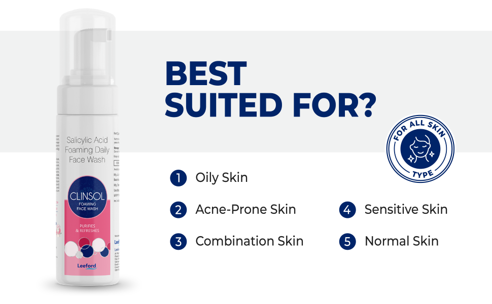 Clinsol Foaming Facewash best for oily skin