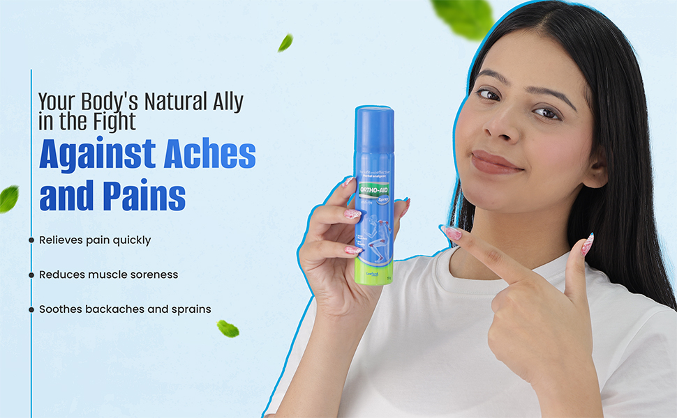 Ortho Aid Ayurvedic Spray relieves aches and pain