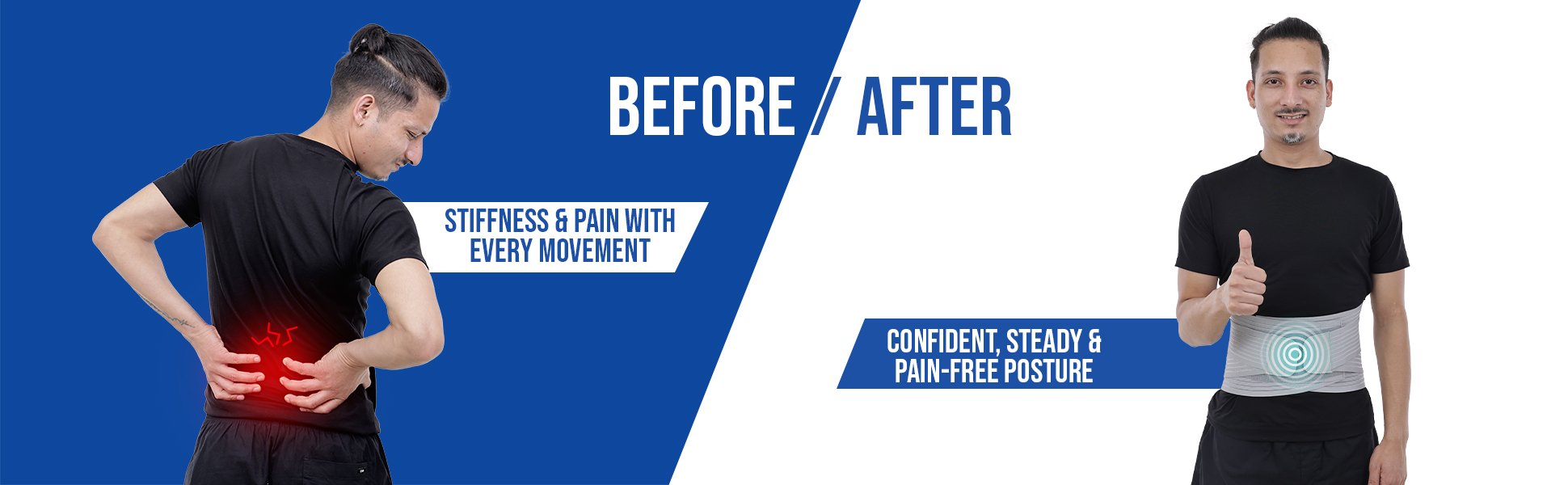 lumbo sacral belt is before and after use products benefits comparison