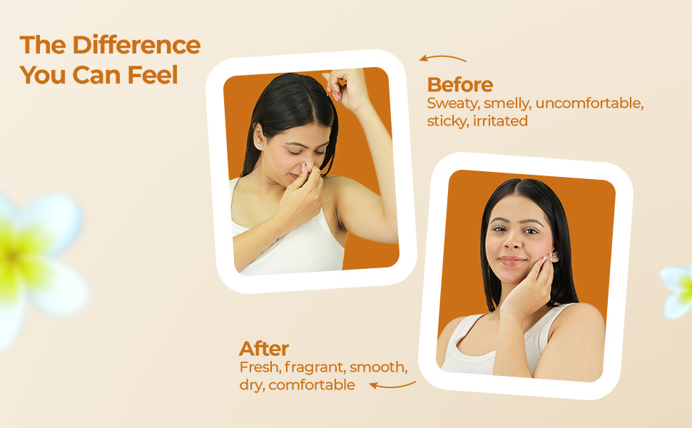 Dermi Fresh prickly heat powder sandal before and after use effects