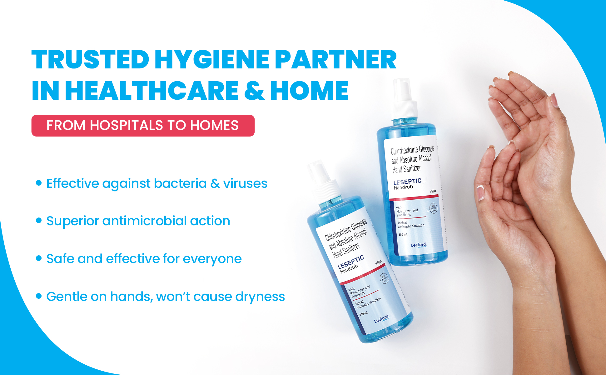 Leseptic handrub germ protection main benefits