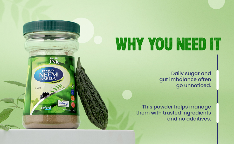Geofit Jamun Neem Karela Powder benefits