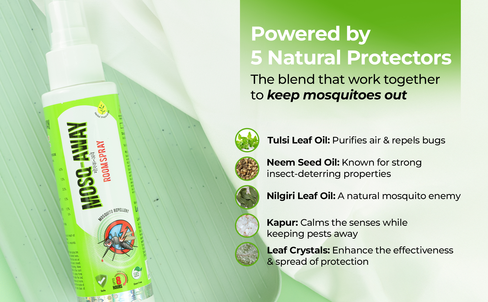 Mosq Away Room Spray with natural ingredients