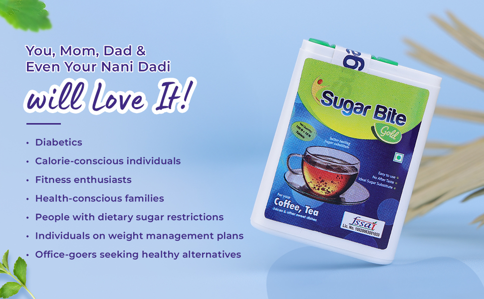 Sugar Bite Gold Sweetener Pellets all benefits