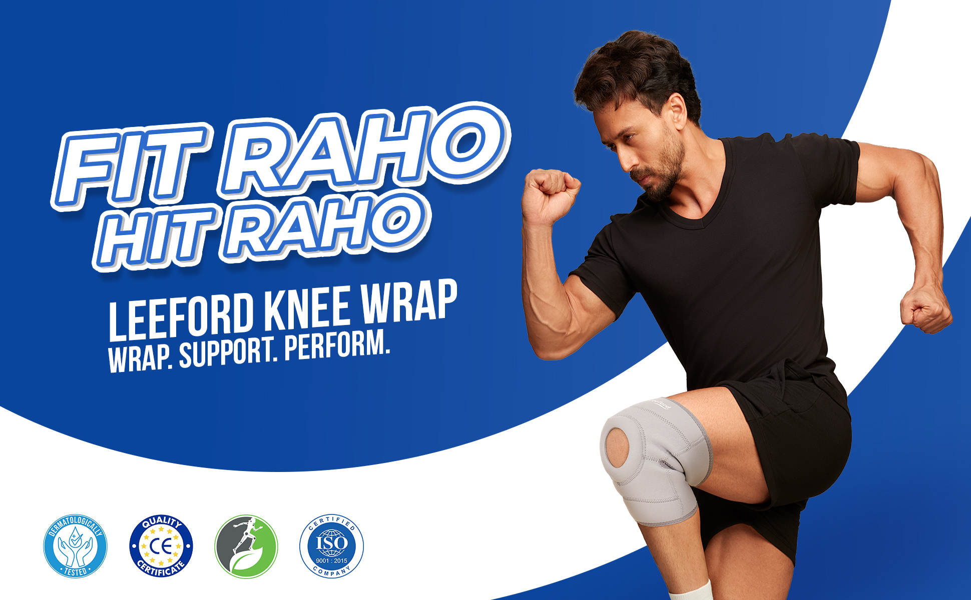 wrap support n perform with Leeford knee wrap