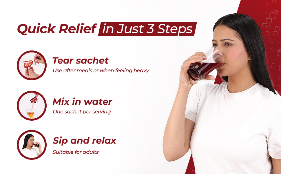 Gasowel cola flavor powder provide quick relief in just five minutes