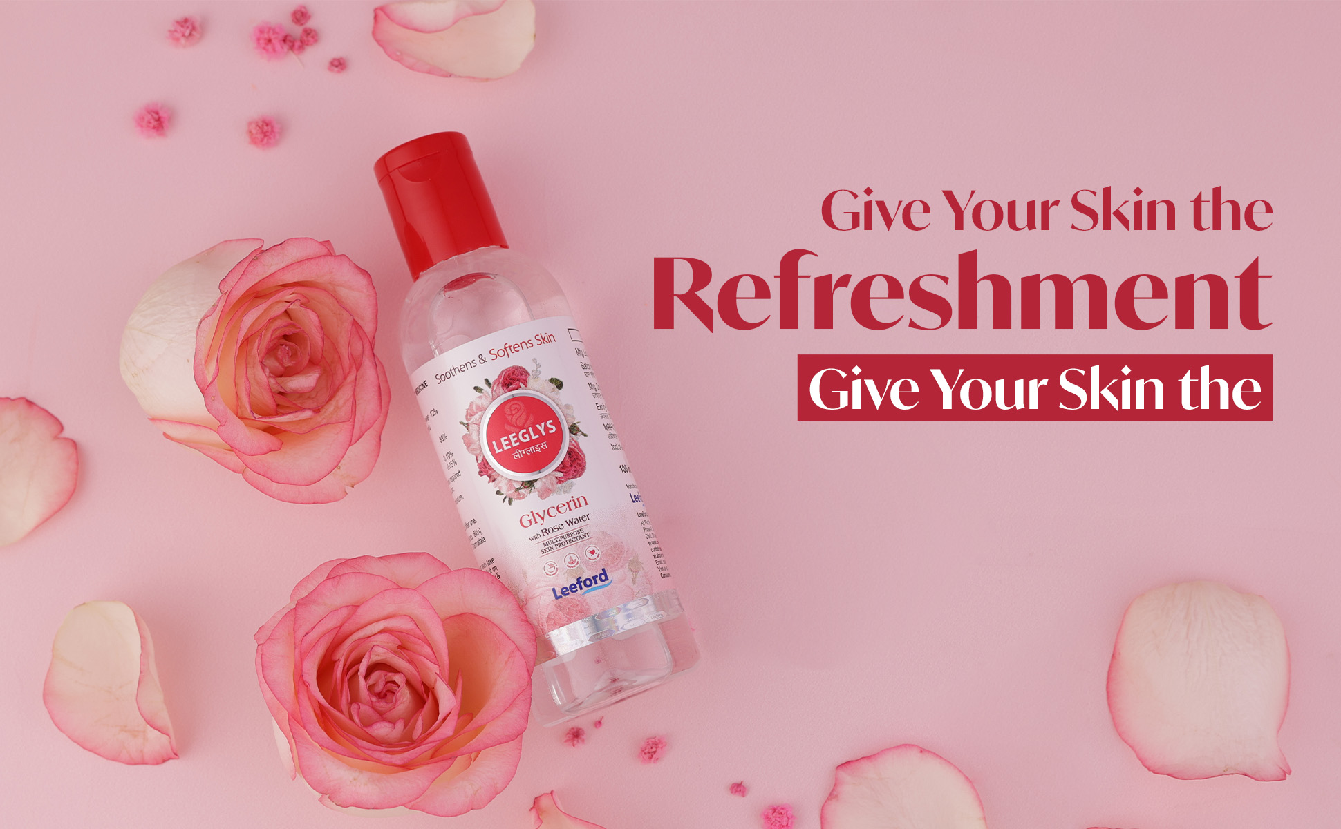 Leegly glycerin with rose water skin refreshment