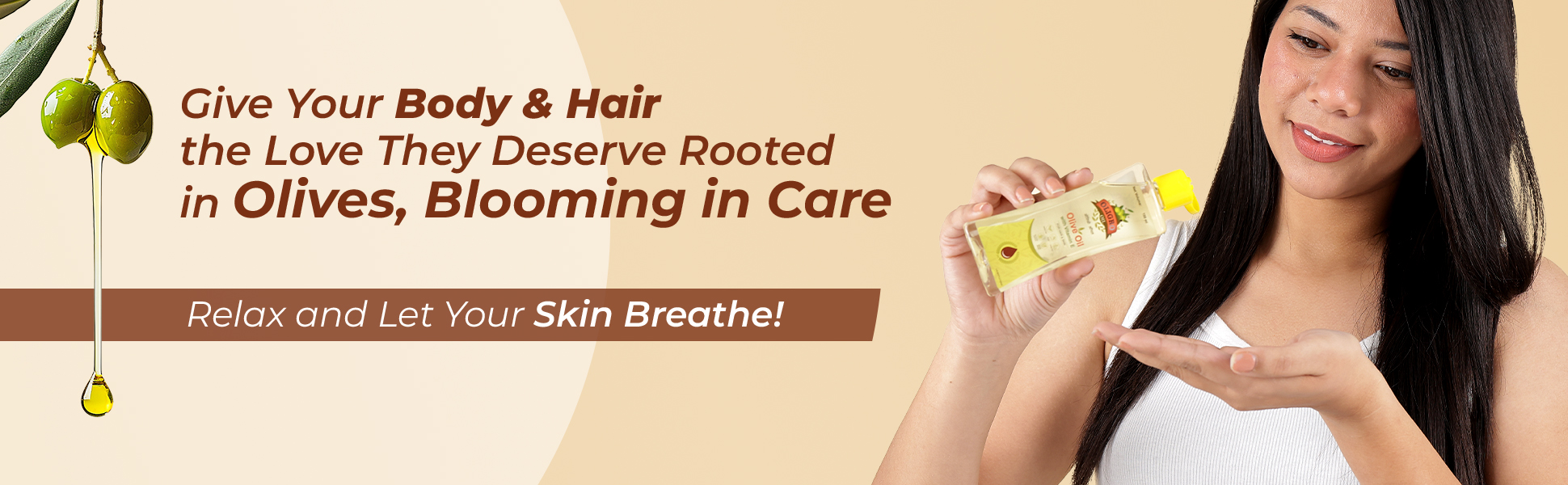 Oligro Olive Oil with Vitamin-E make relax and let your skin breathe