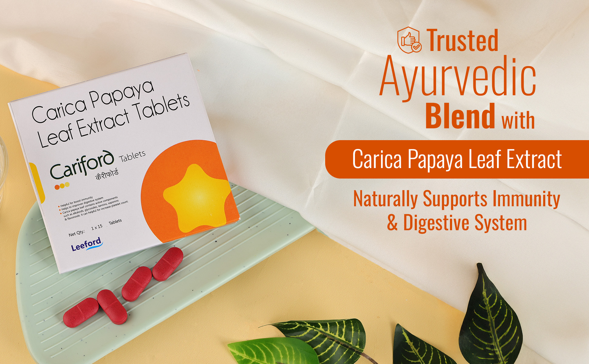 Cariford platelet booster tablets naturally supports digestion