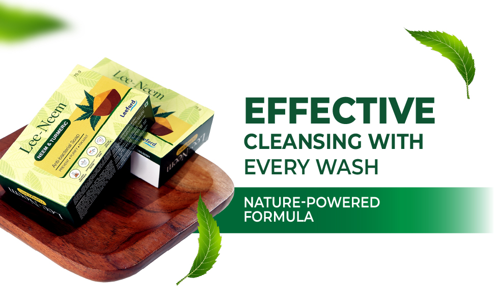 Lee‑Neem antibacterial soap with turmeric effective cleansing with every wash