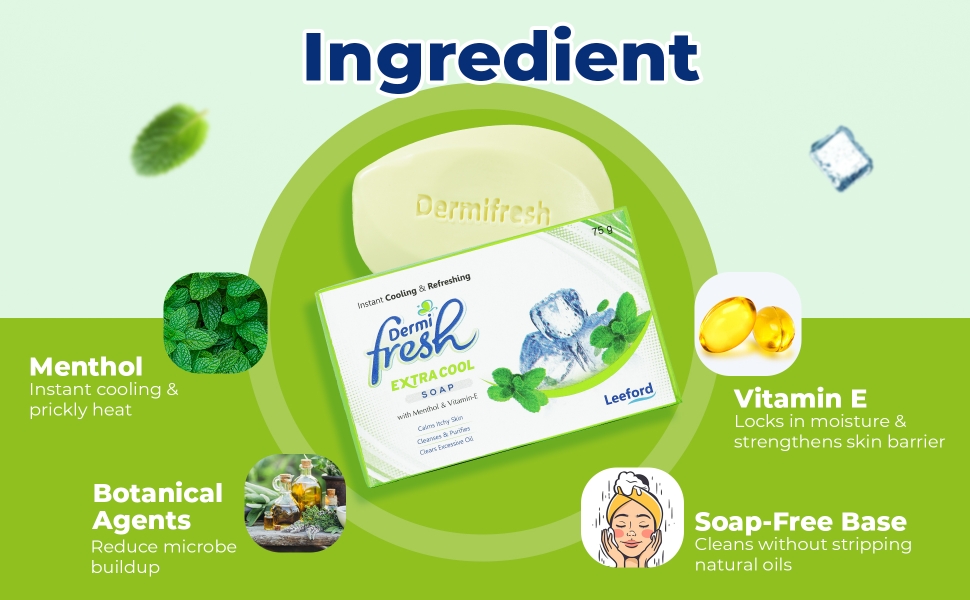 dermii fresh soap with vitamin e and menthol