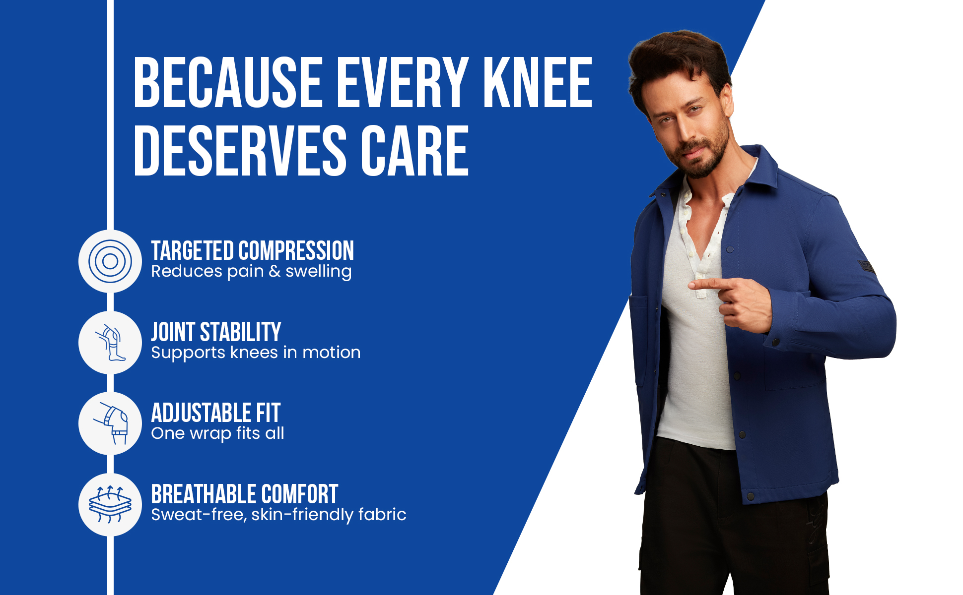 knee wrap provides joint stability targeted compression adjustable fit