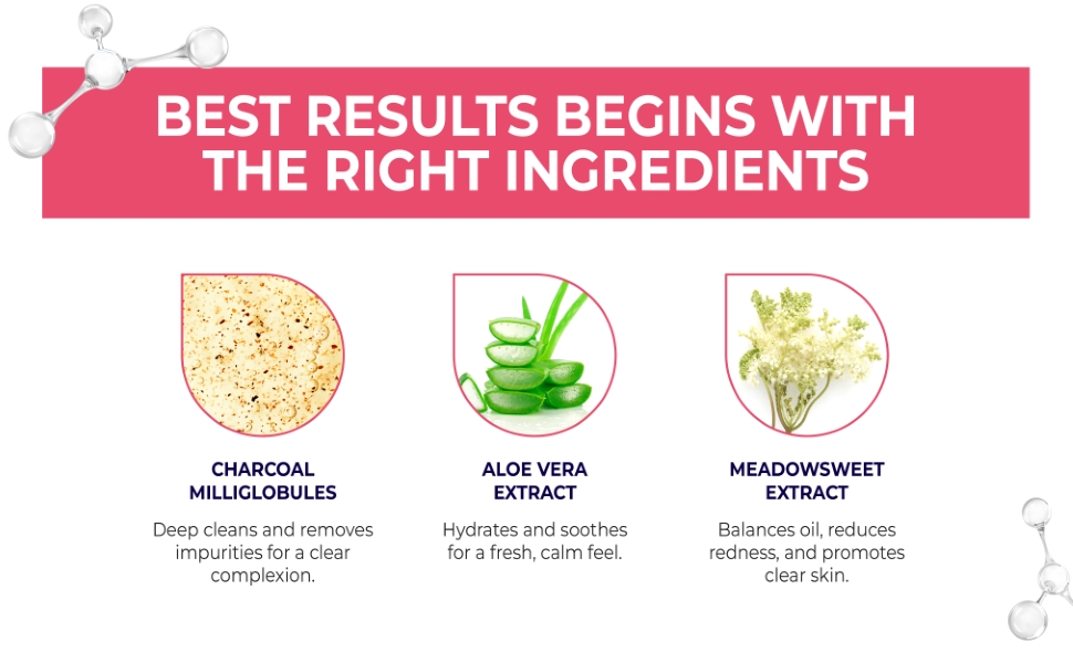 Acnetoin Anti-Acne Charcoal Facewash key ingredients