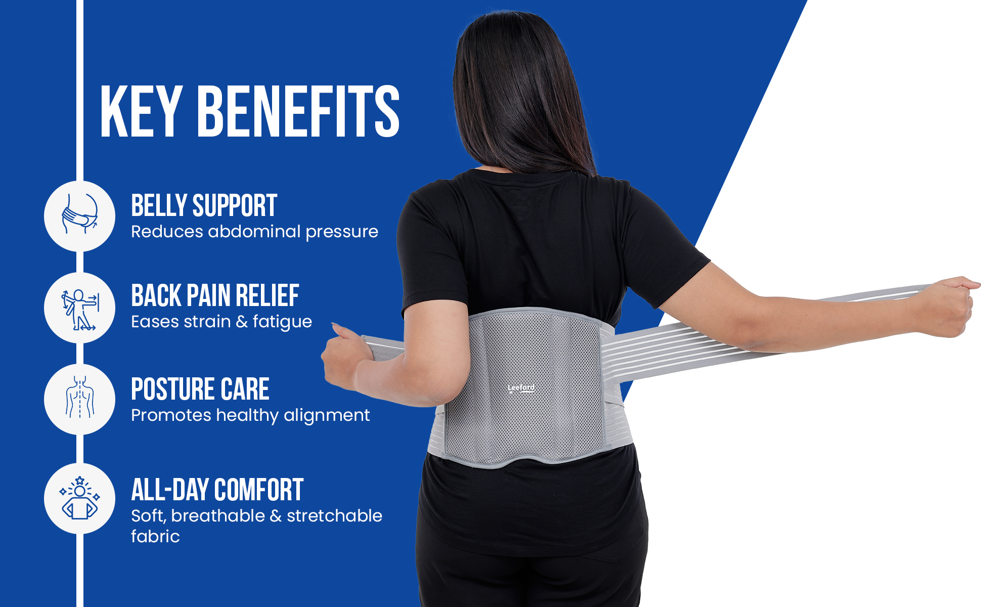 pregnancy belt key benefits like belly suppport back pain relief posture care n all day comfort