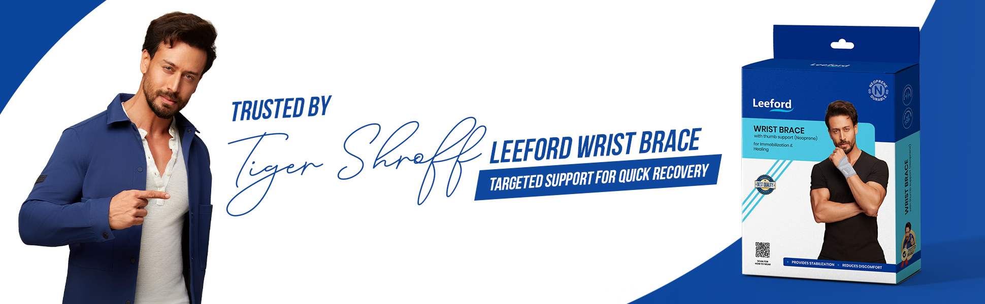 thumb wrist brace is trusted by tiger shroff