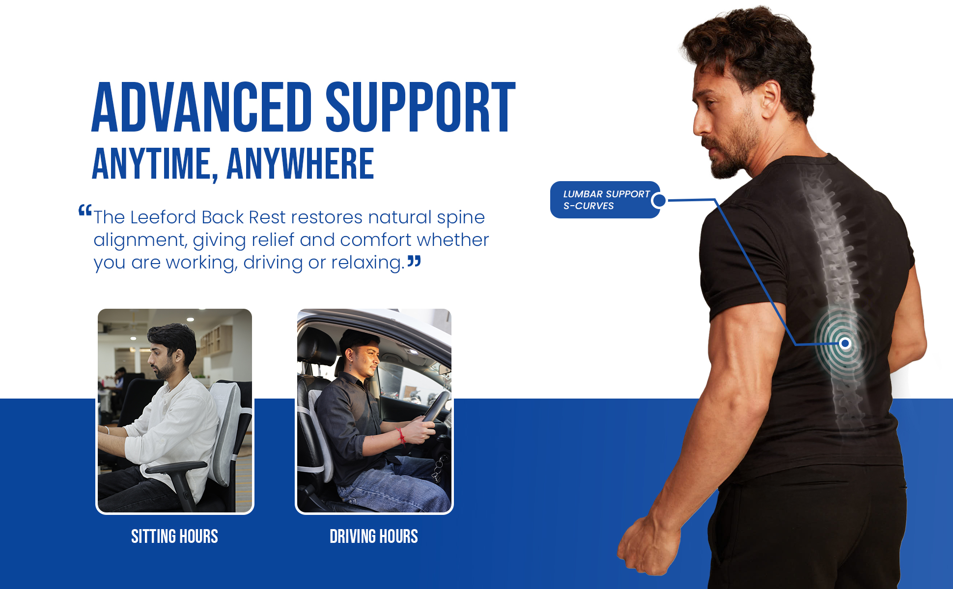back support for chair provides advance support for any time anywhere