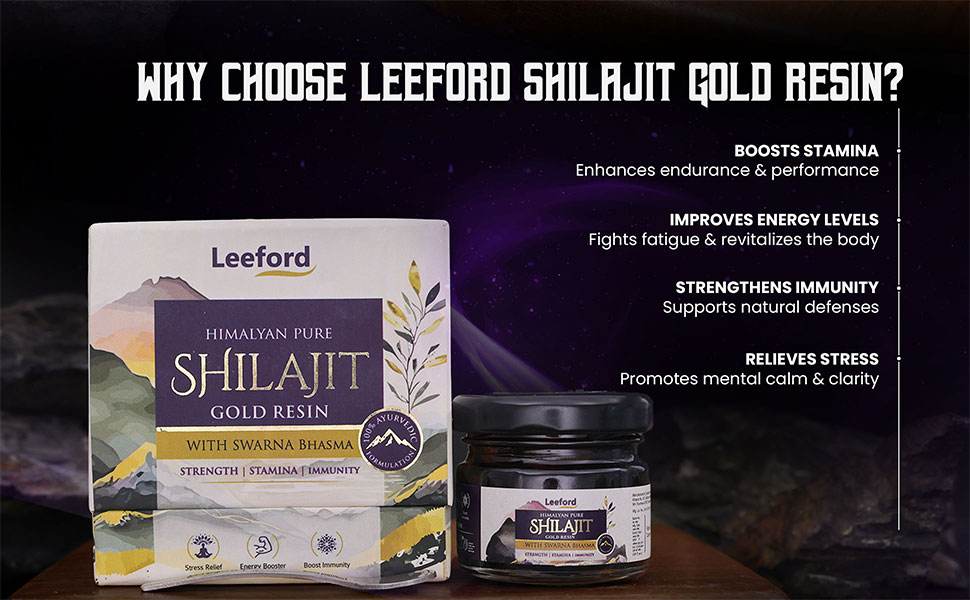 Leeford Himalayan Shilajit Gold Resin boost stamina increase energy levels