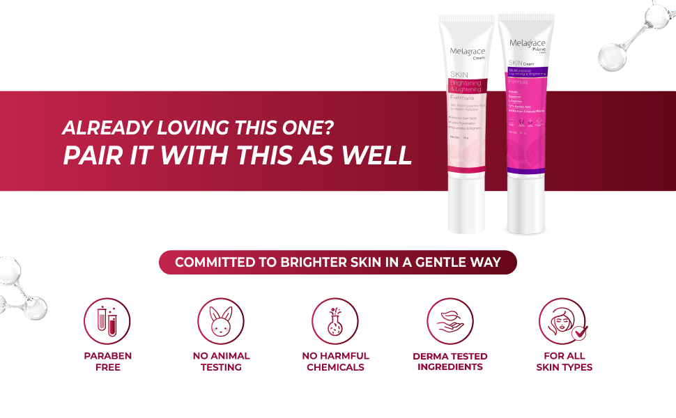 Melagrace Brightening Cream paraben free derma tested safe and effective