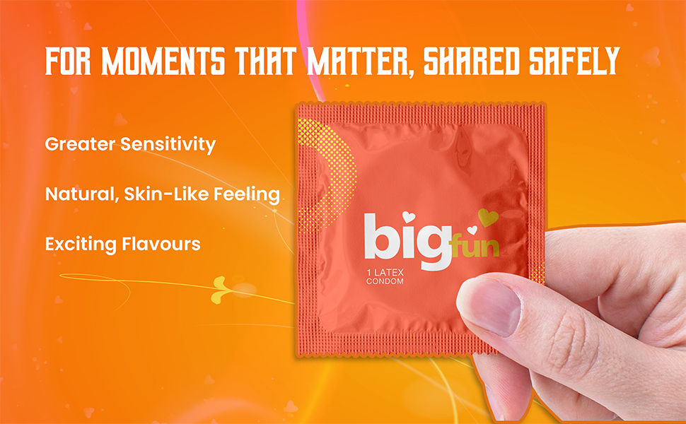 Bigfun Butter Scotch Flavored Condom skin like feeling