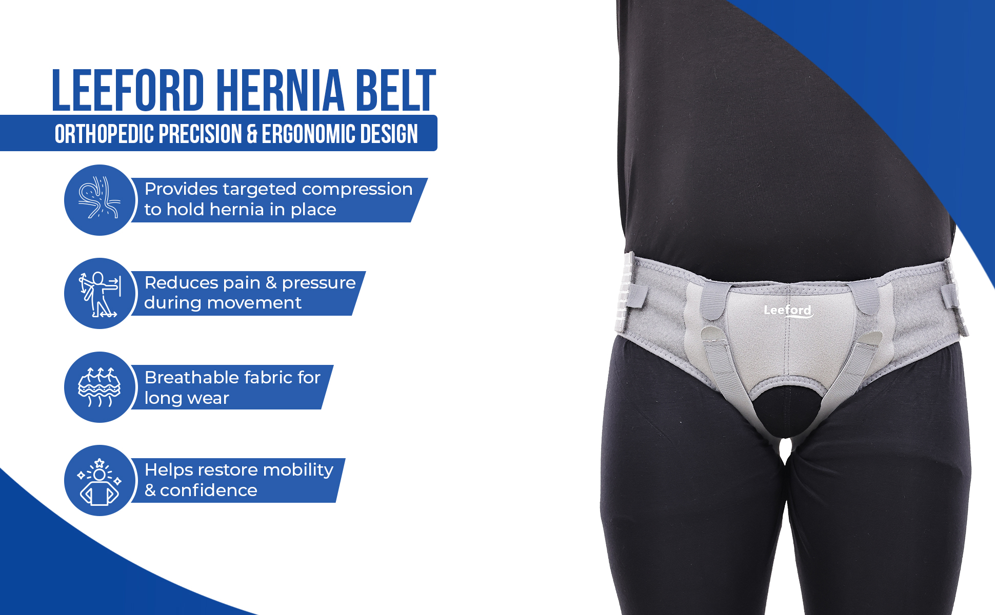 hernia belt with orthopedic precision n ergonomic design