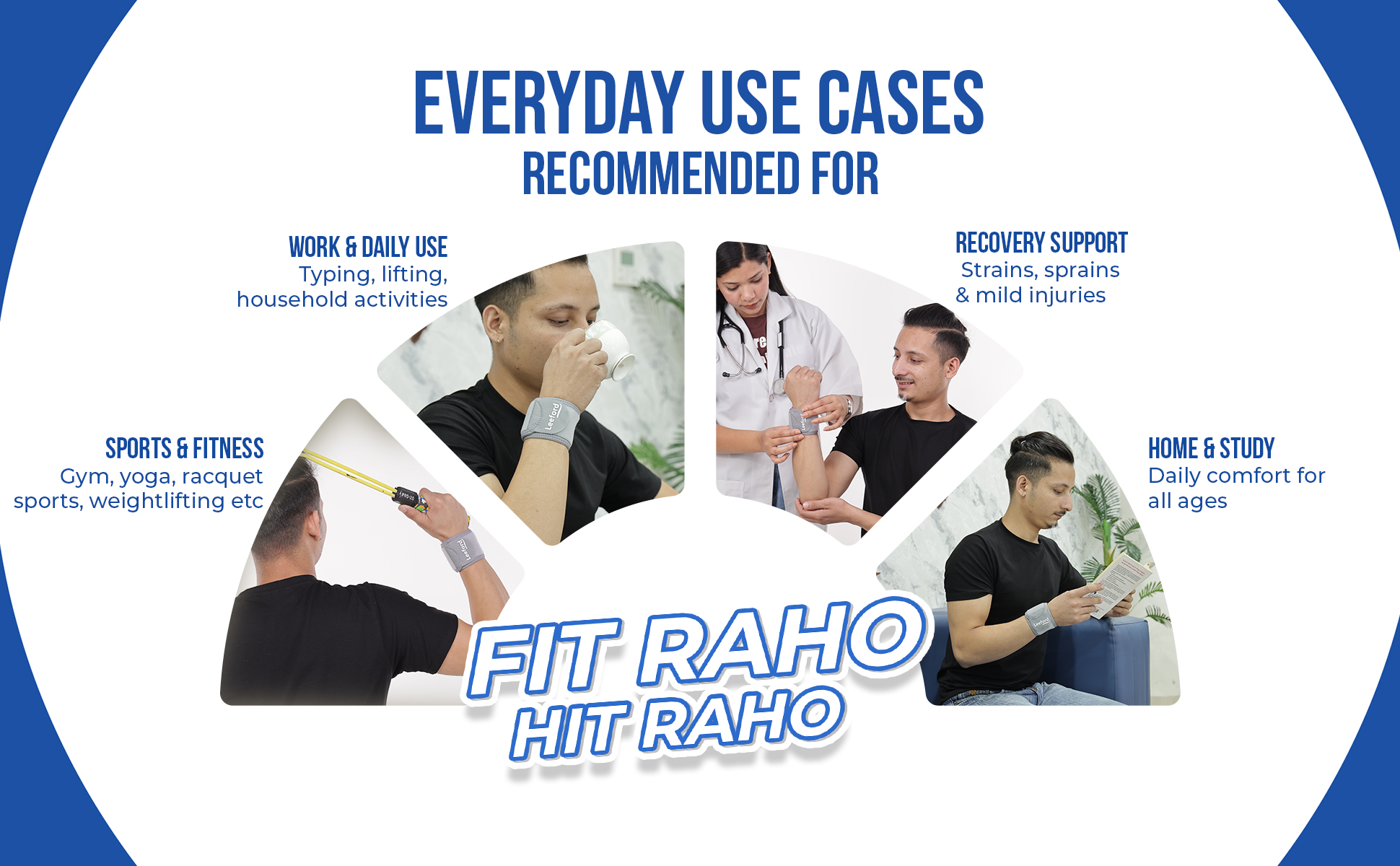 leeford wrist wrap use for sports n fitness home n office sports