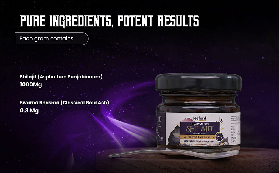 Leeford Himalayan Shilajit Gold Resin pure ingredients