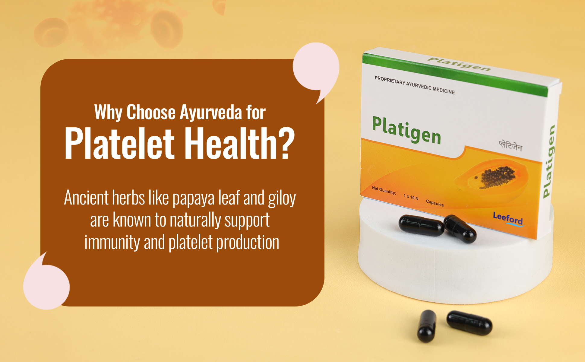 Platigen Platelet Enhancer Capsules with papaya and giloy