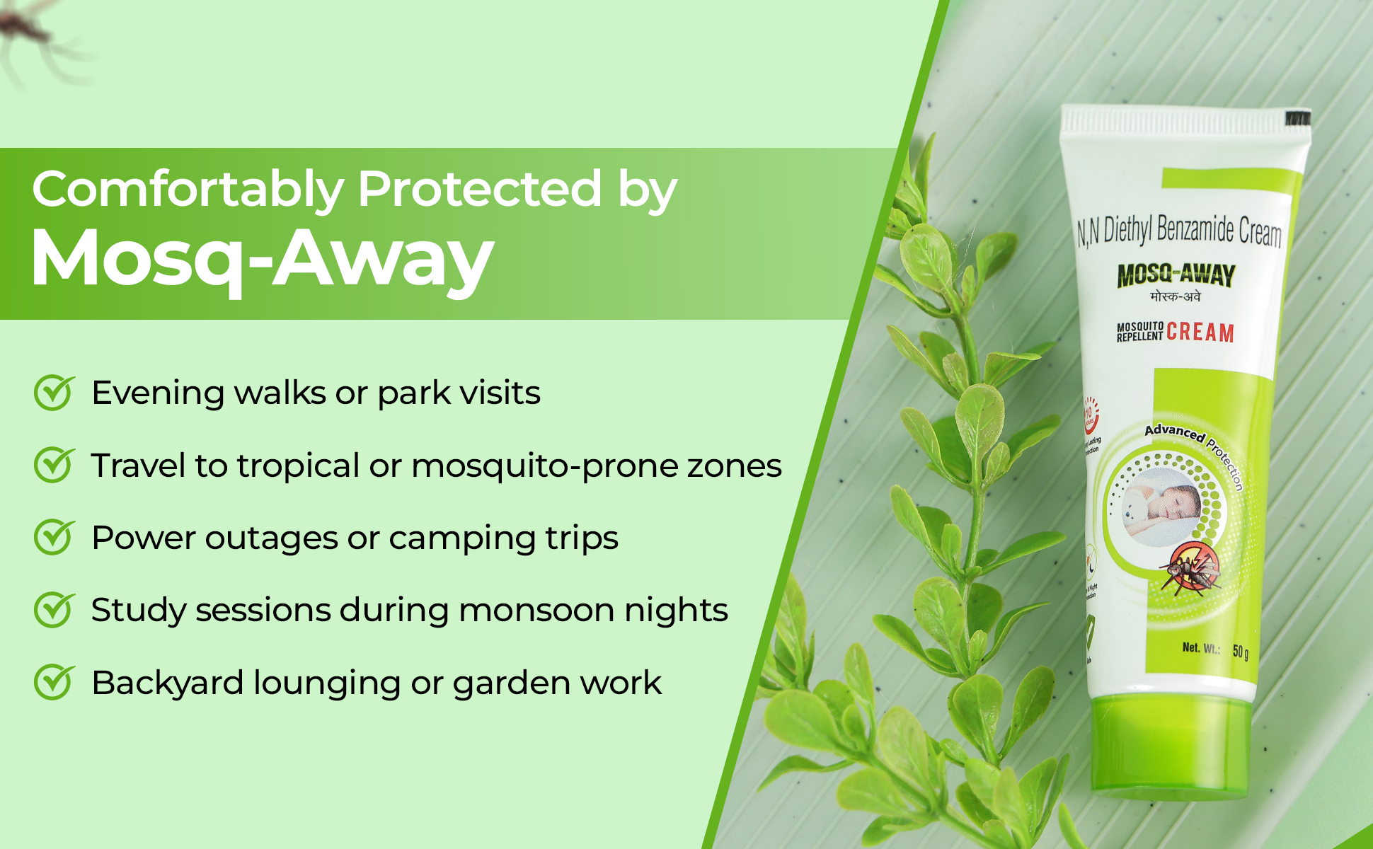 Mosq Away Mosquito Repellent Cream for multipurpose use