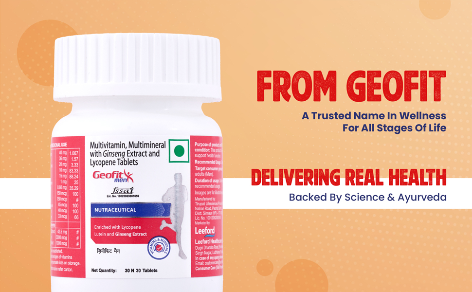 Geofit Multivitamin Tablet for Men delivering real health