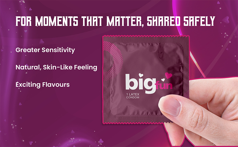 Bigfun Bubblegum Flavoured Condom natural skin like feeling