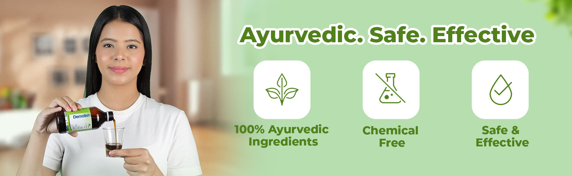 Demolish Ayurvedic Syrup chemicals free