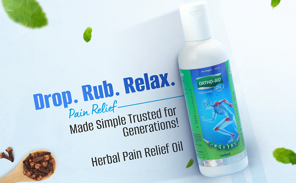 Ortho Pain Relief Oil drop rub relax