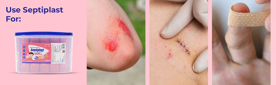 Leeford septiplast anti-bacterial bandage multi use benefits