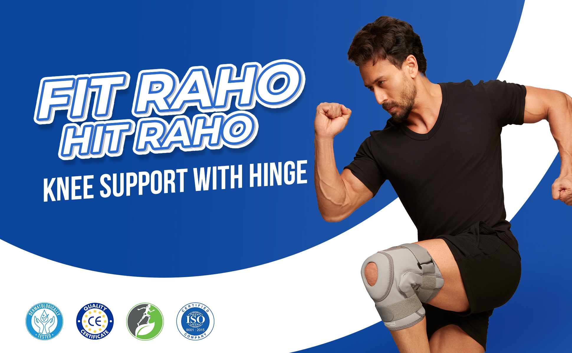 stay fit n hit with leeford Knee support with hinge