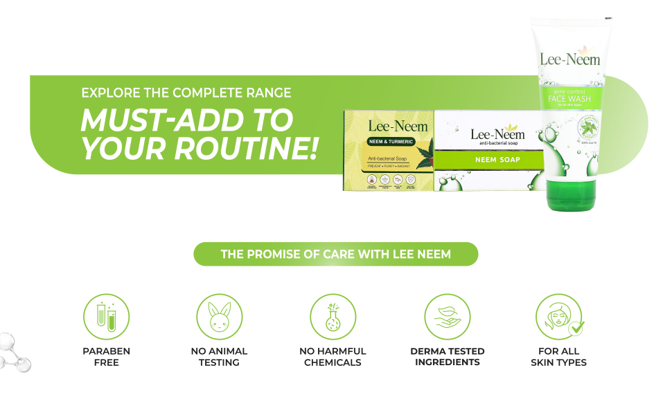Lee‑Neem Antibacterial Soap with aloe vera paraben free derma tested