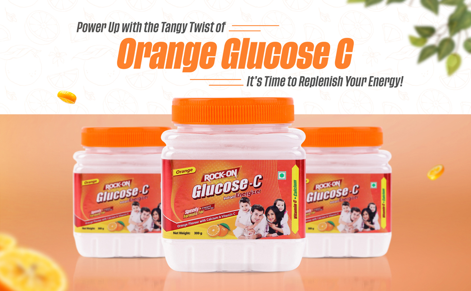 power up with rock on glucose-c orange