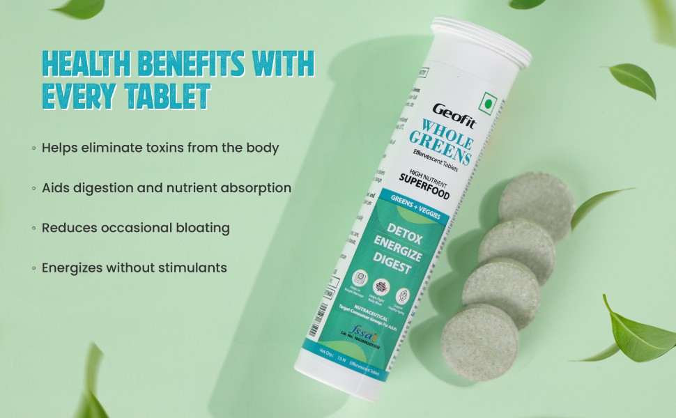 geofit whole greens tablets with health benefits